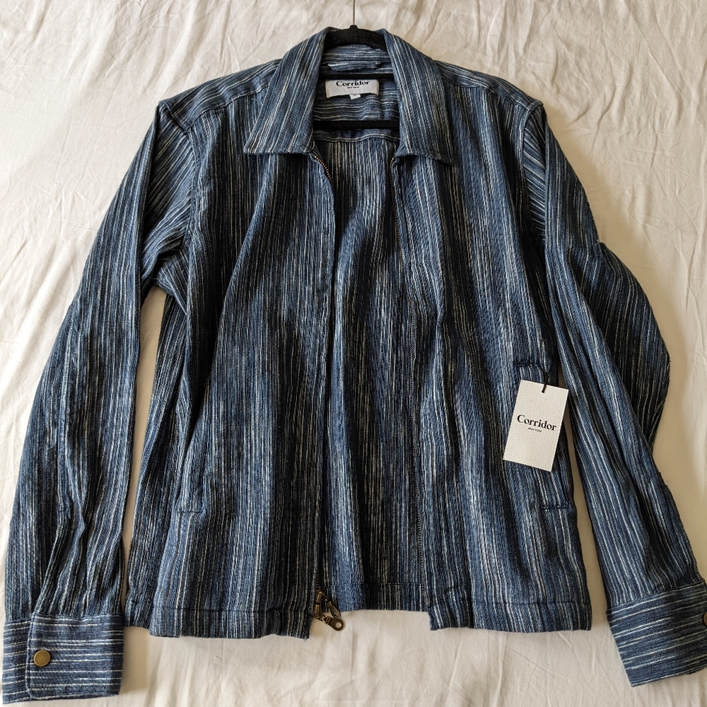 Frame Corded Static Stripe Jacket